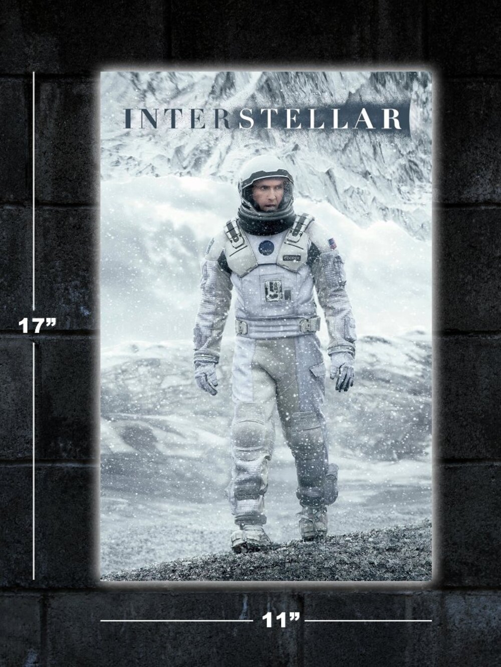 Interstellar movie psoter - 11x17 wall art print scifi space christopher nolan